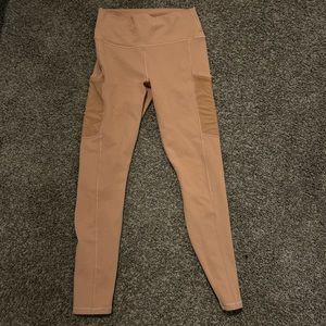 peach/tan power hold fabletics leggings